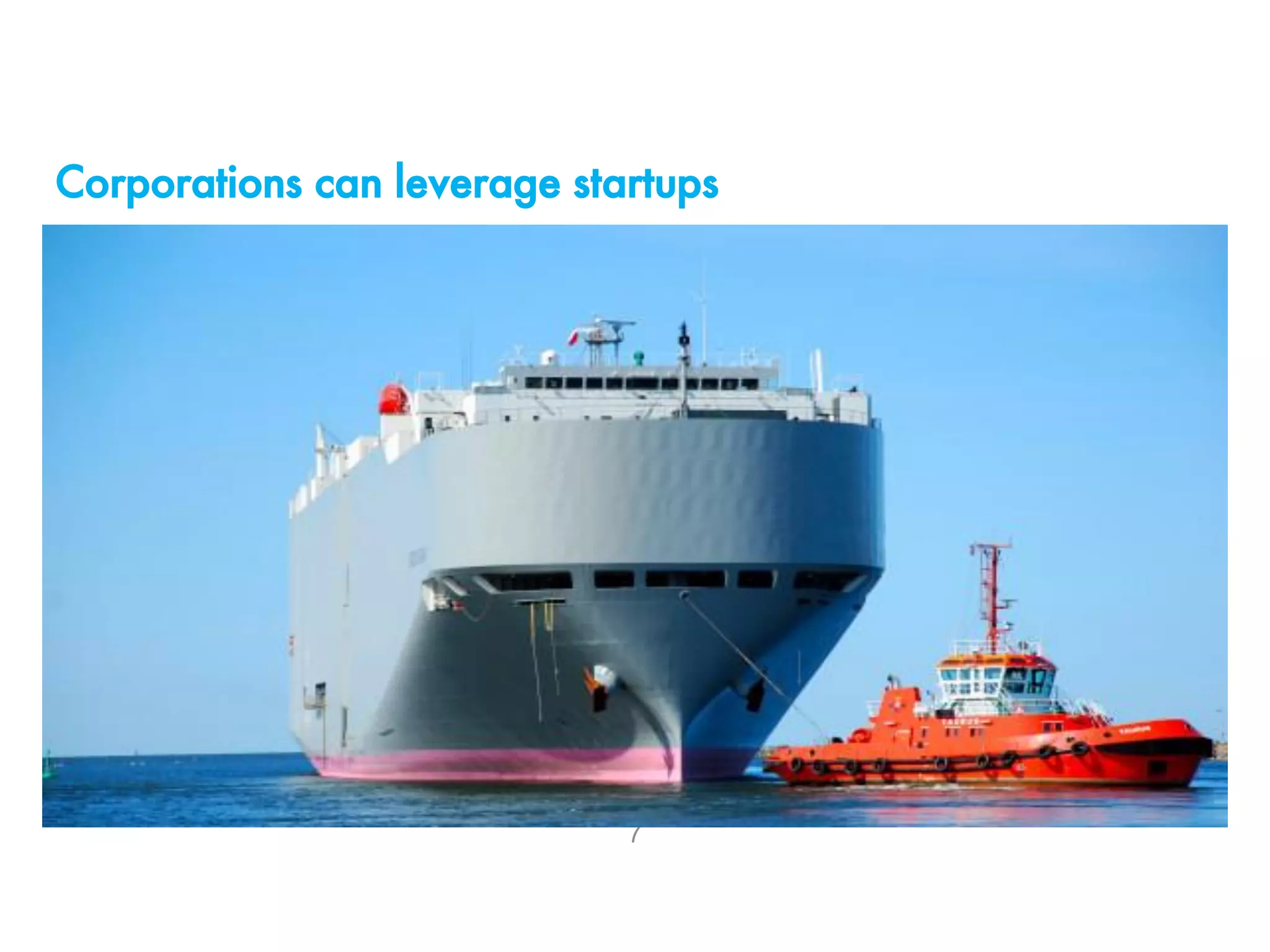 7
Corporations can leverage startups