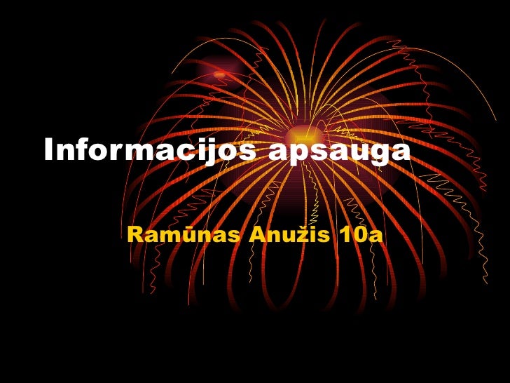 informacijos apsauga kompiuteryje skaidres