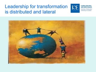 Leadership for transformation is distributed and lateral 