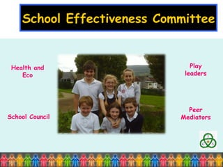 School Effectiveness Committee Health and Eco School Council Play leaders Peer Mediators 