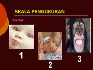SKALA PENGUKURAN
CONTOH :
 