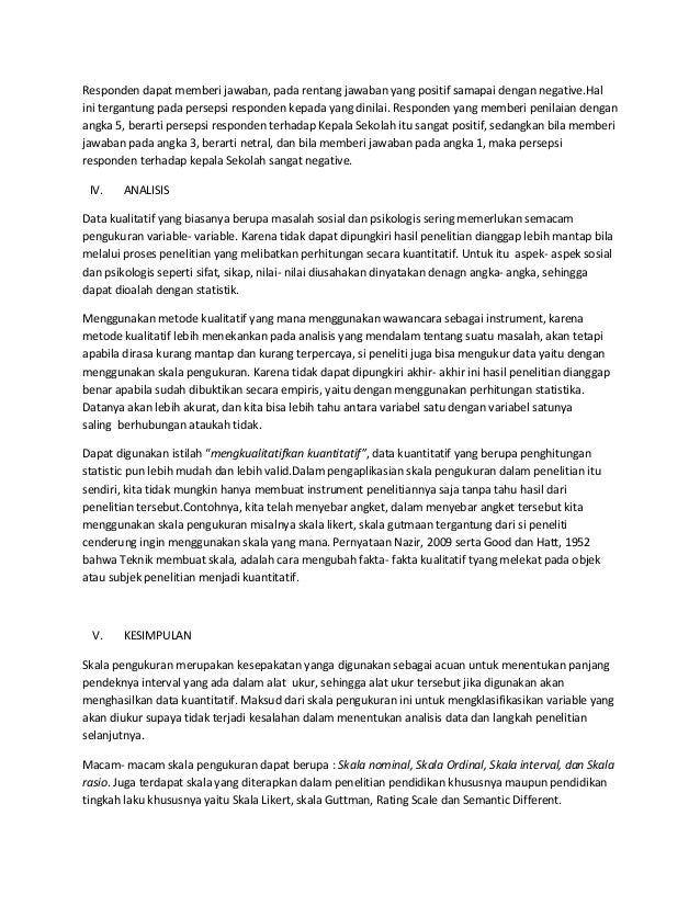 Skala Pengukuran Dalam Penelitian