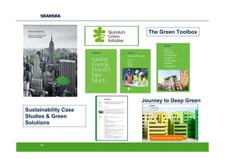 The Green Toolbox




                      Journey to Deep Green
Sustainability Case
Studies & Green
Solutions



     34
 