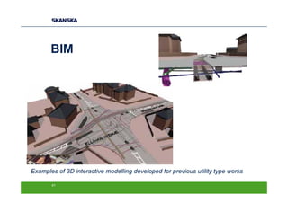 BIM




Examples of 3D interactive modelling developed for previous utility type works

       41
 