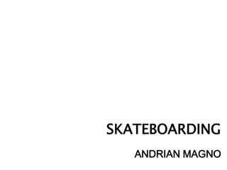 SKATEBOARDING
   ANDRIAN MAGNO
 