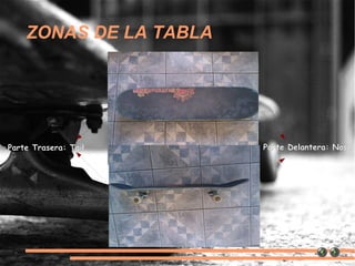 Se patina sobre una rampa o en la calle. 