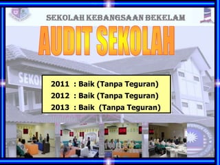 2011 : Baik (Tanpa Teguran)

2012 : Baik (Tanpa Teguran)
2013 : Baik (Tanpa Teguran)

 