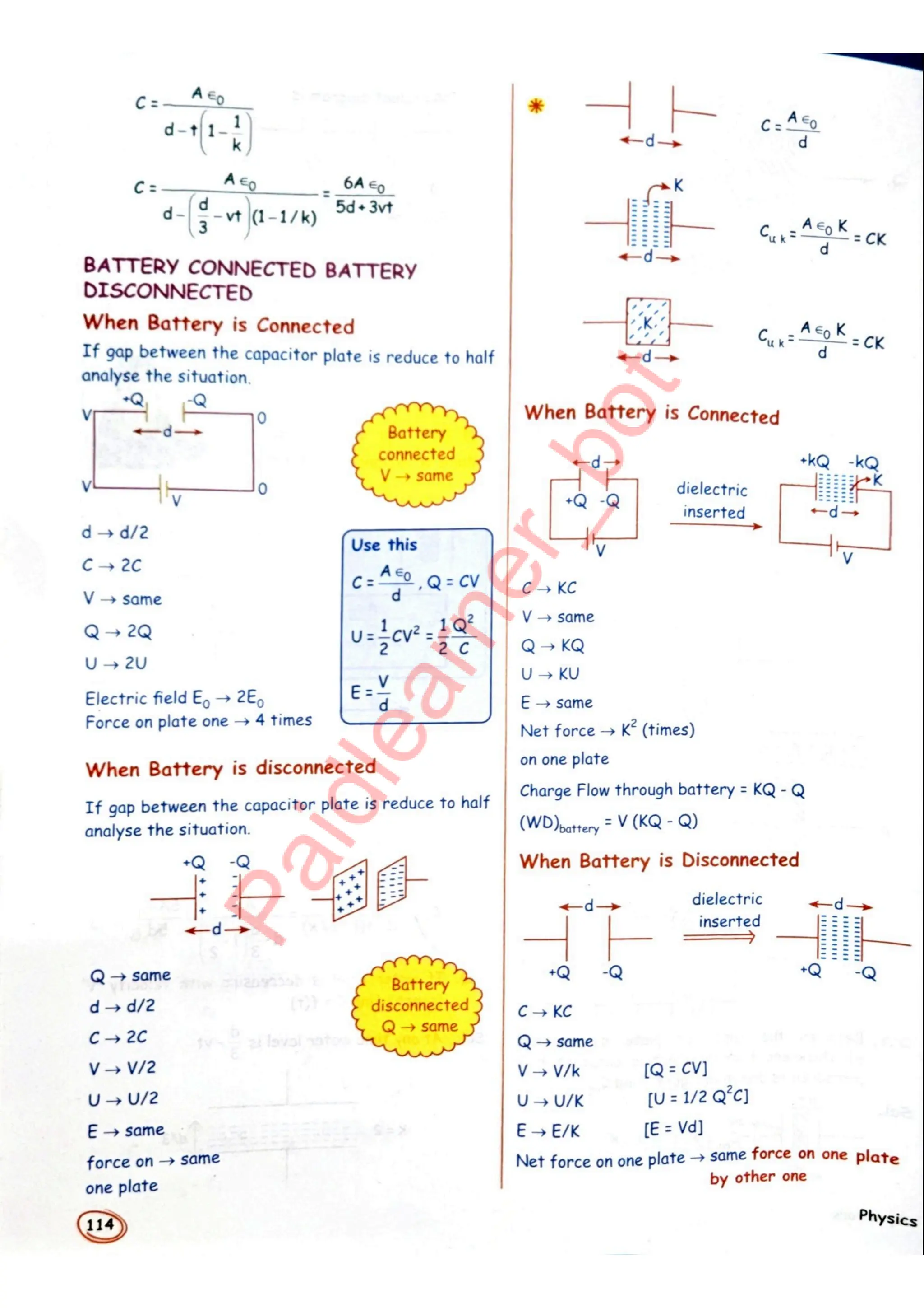 SKC Physics Crush Class 12 Handwritten Format Notes