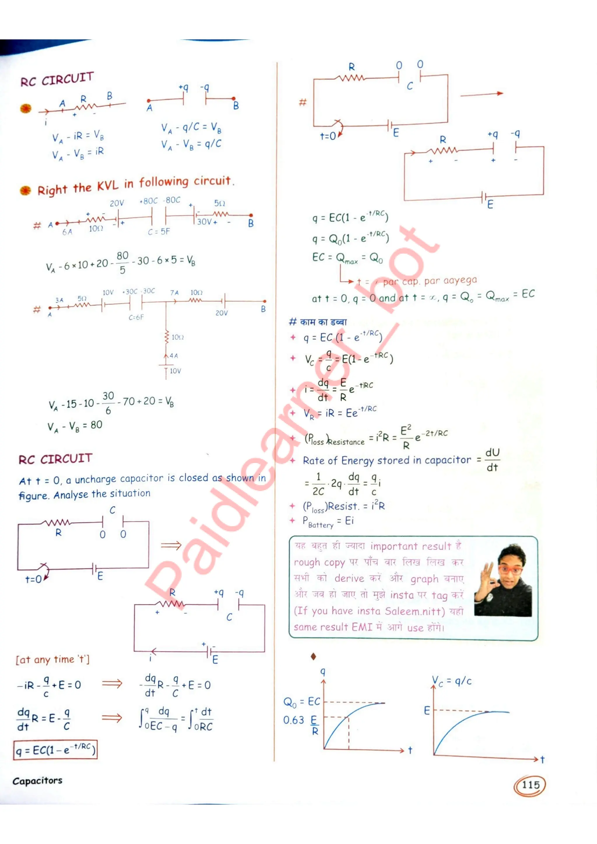 SKC Physics Crush Class 12 Handwritten Format Notes