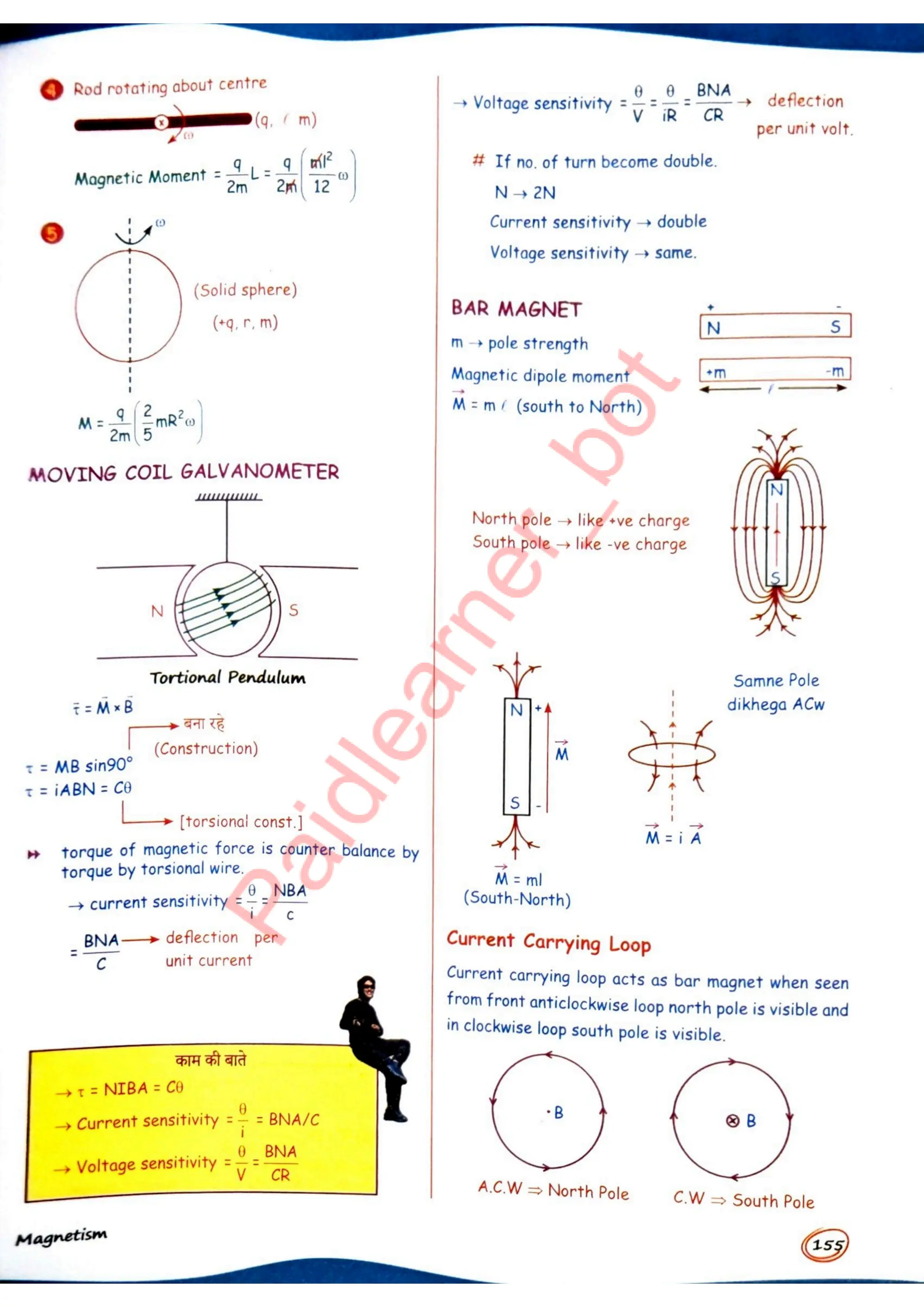 SKC Physics Crush Class 12 Handwritten Format Notes