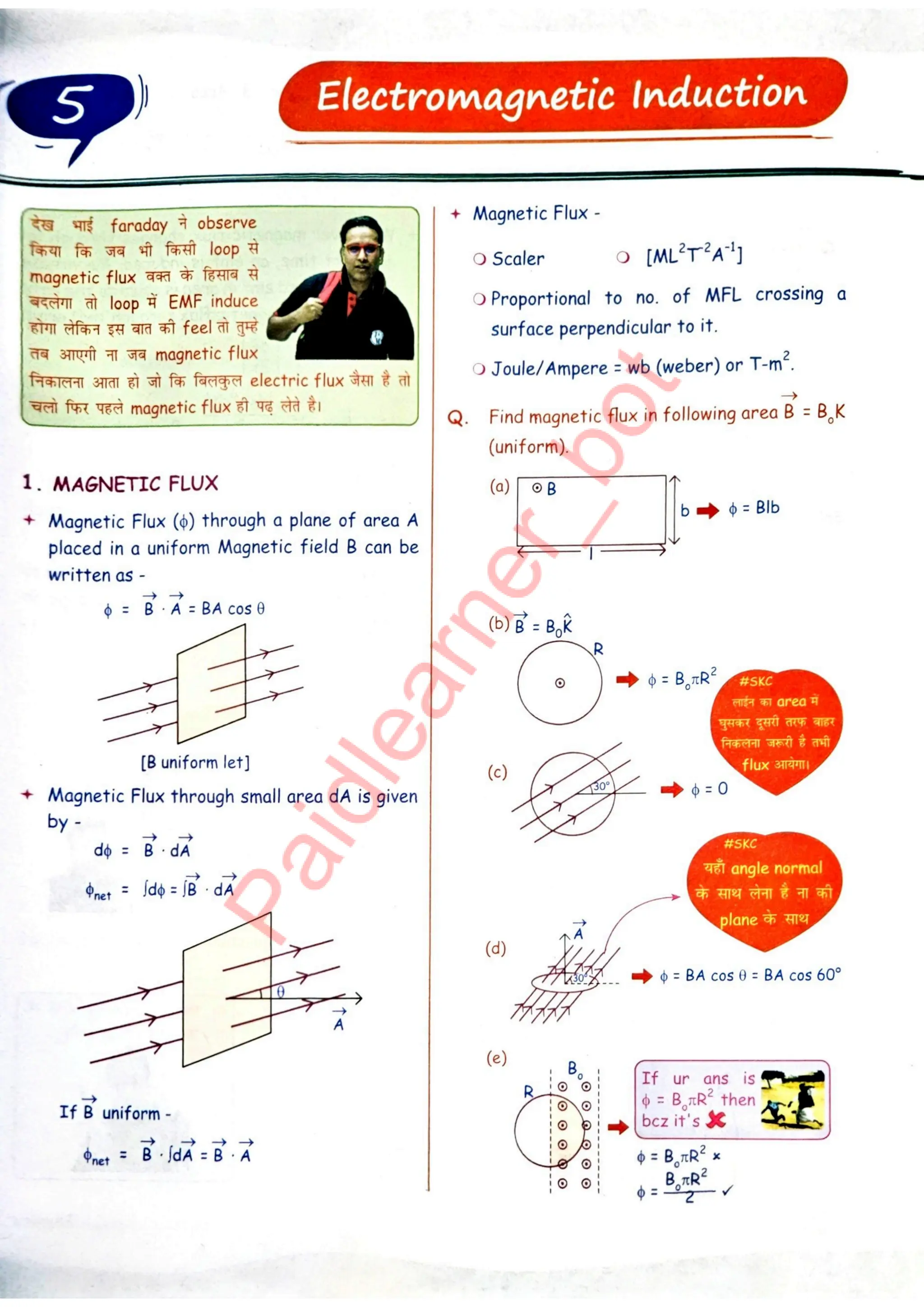 SKC Physics Crush Class 12 Handwritten Format Notes