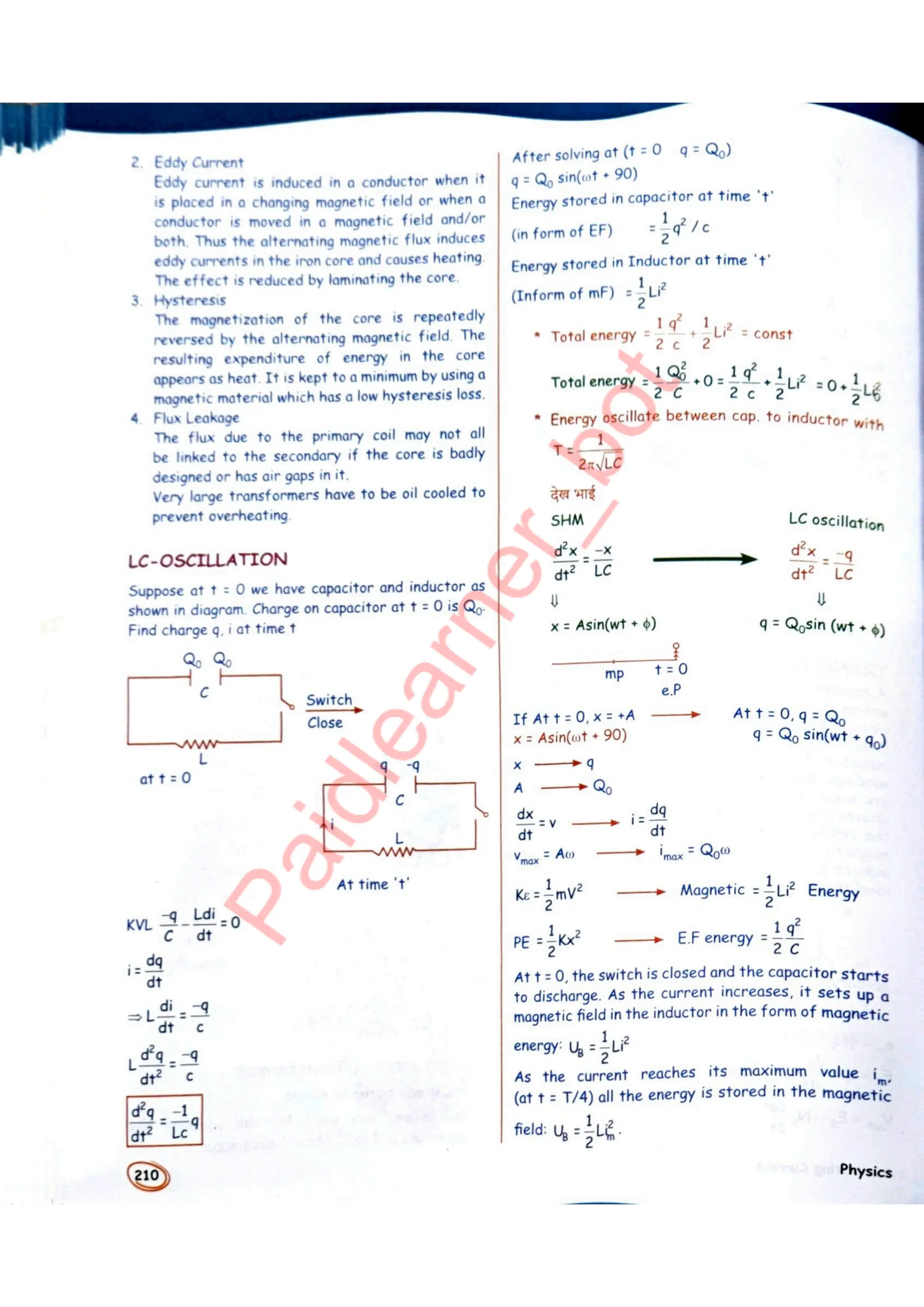 SKC Physics Crush Class 12 Handwritten Format Notes