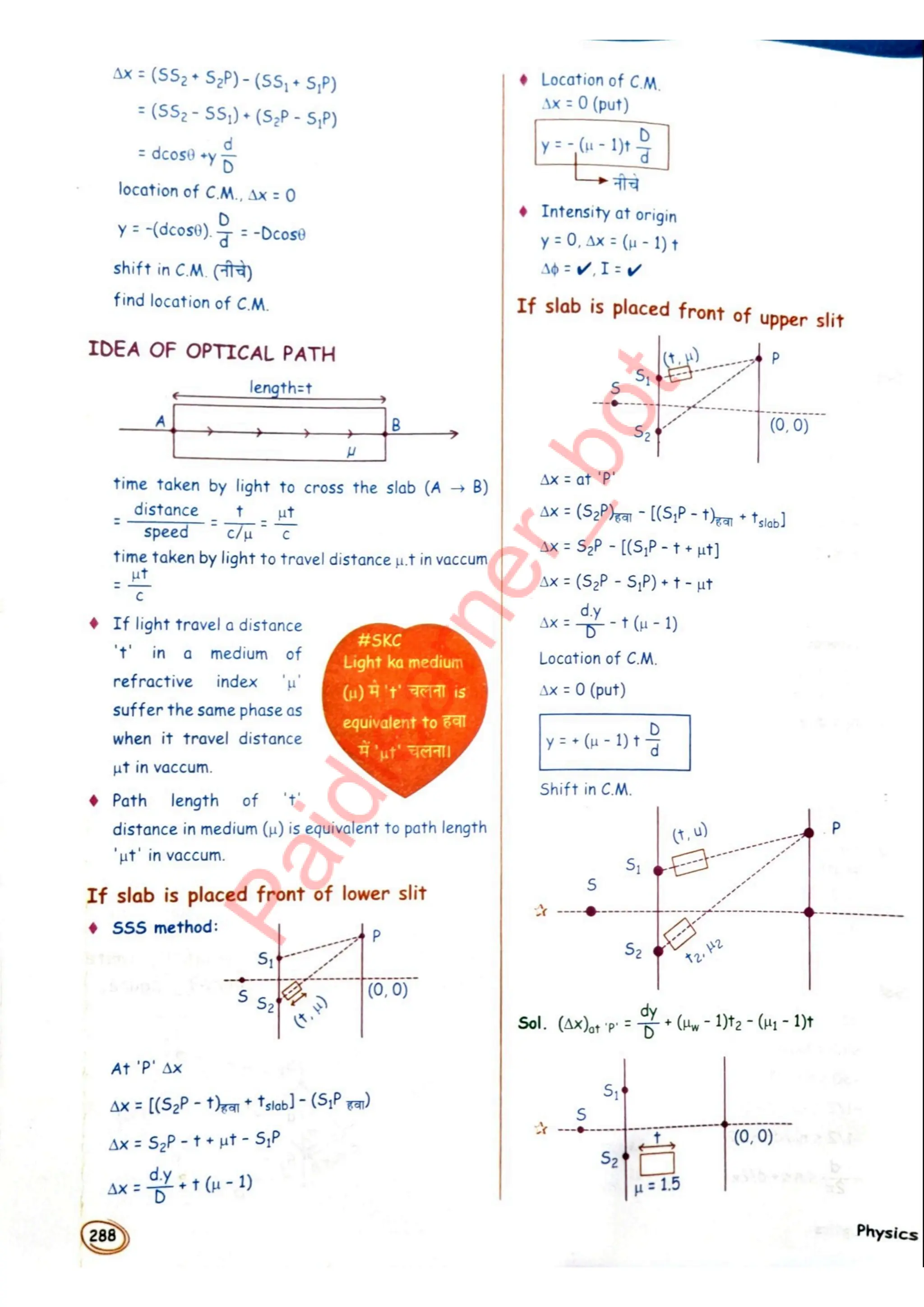 SKC Physics Crush Class 12 Handwritten Format Notes