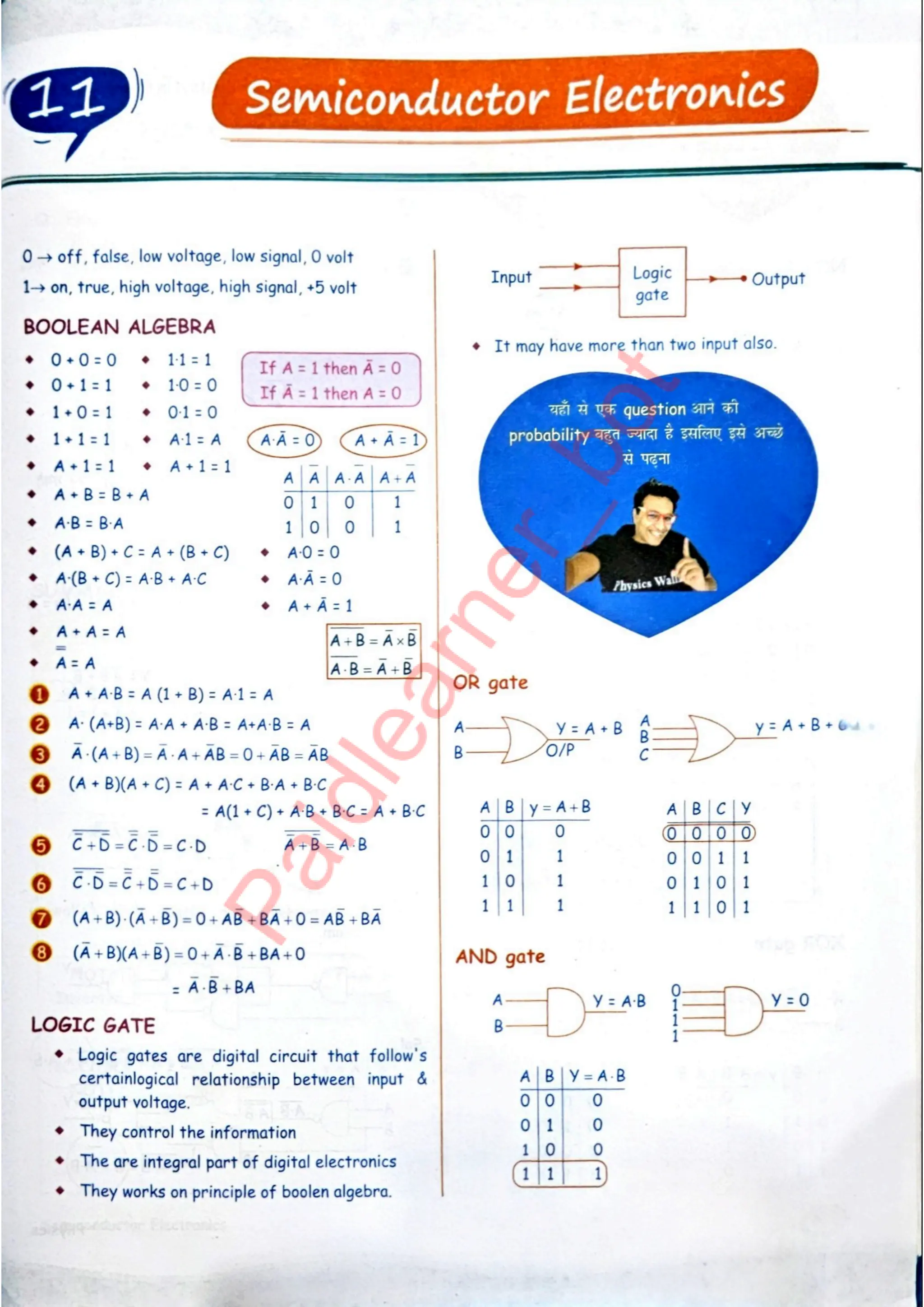 SKC Physics Crush Class 12 Handwritten Format Notes
