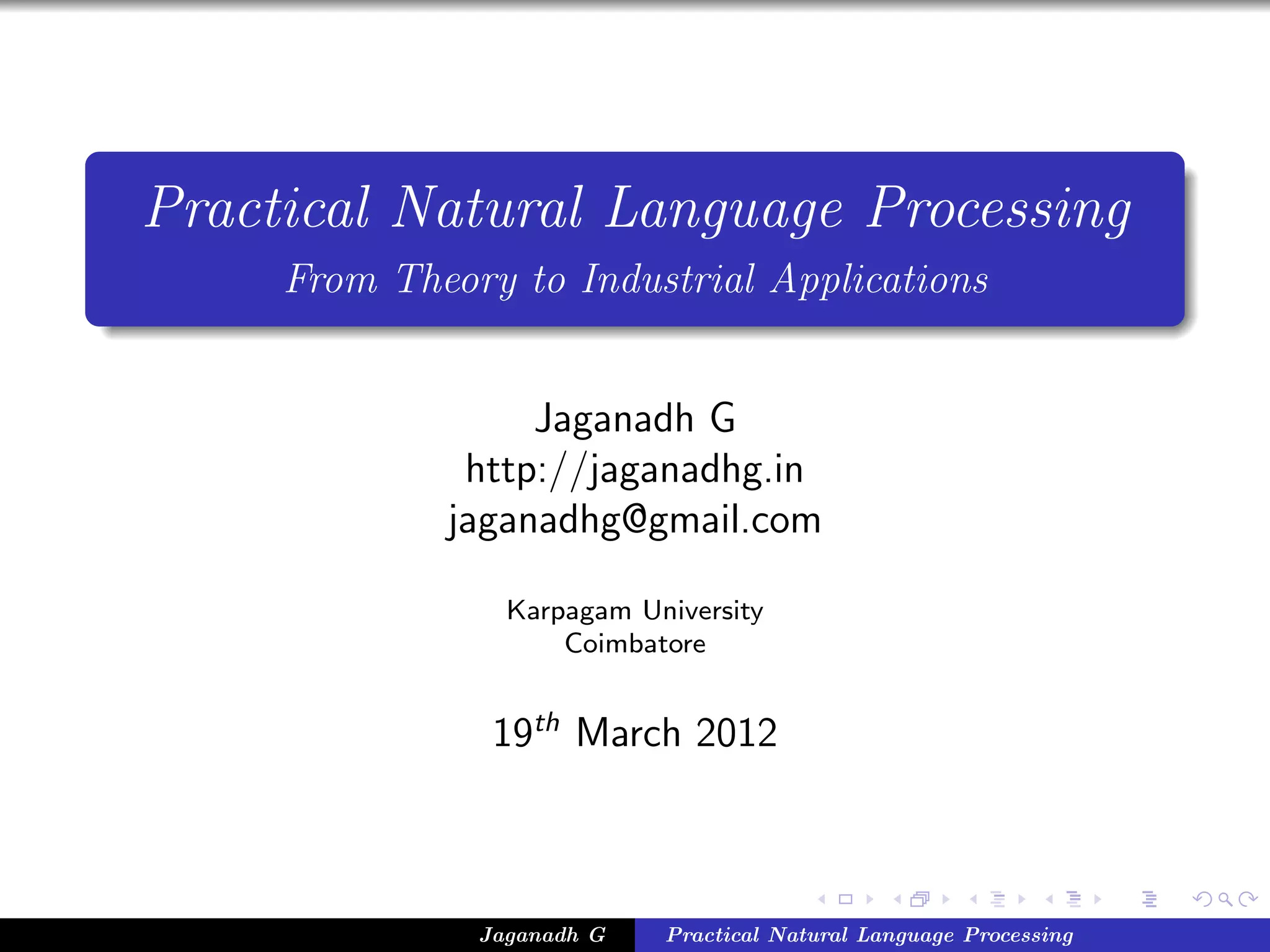 Practical Natural Language Processing From Theory to Industrial ...