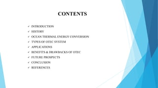 OCEAN THERMAL ENERGY CONVERSION | PPTX