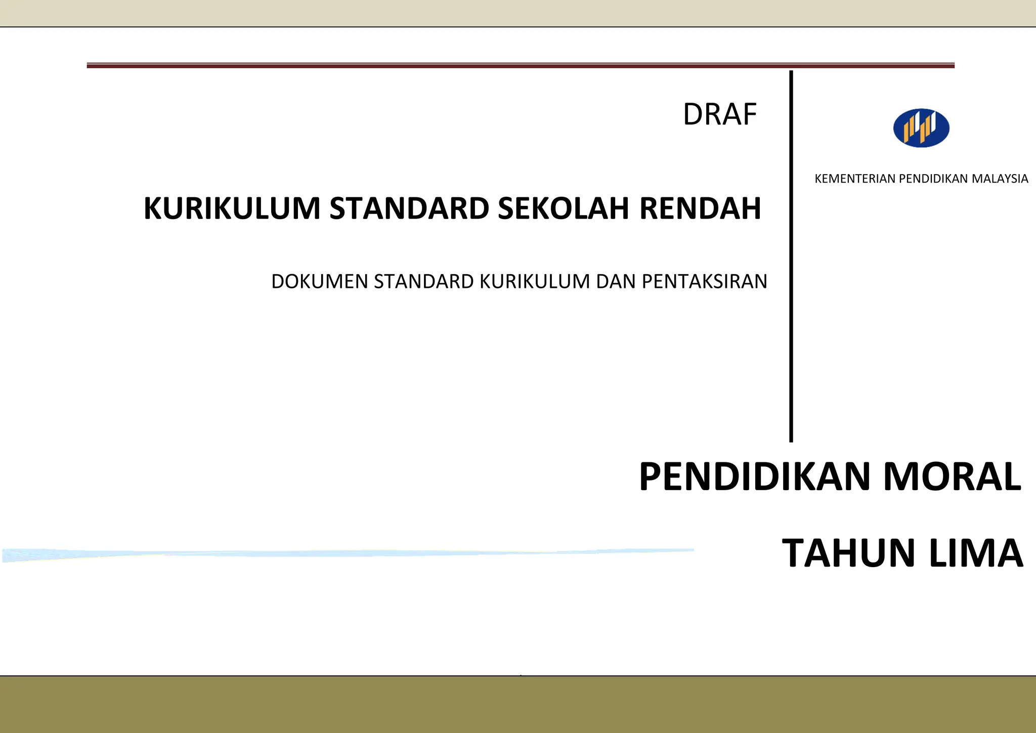 Sk Dskp Pendidikan Moral Kssr Tahun 5 Pdf
