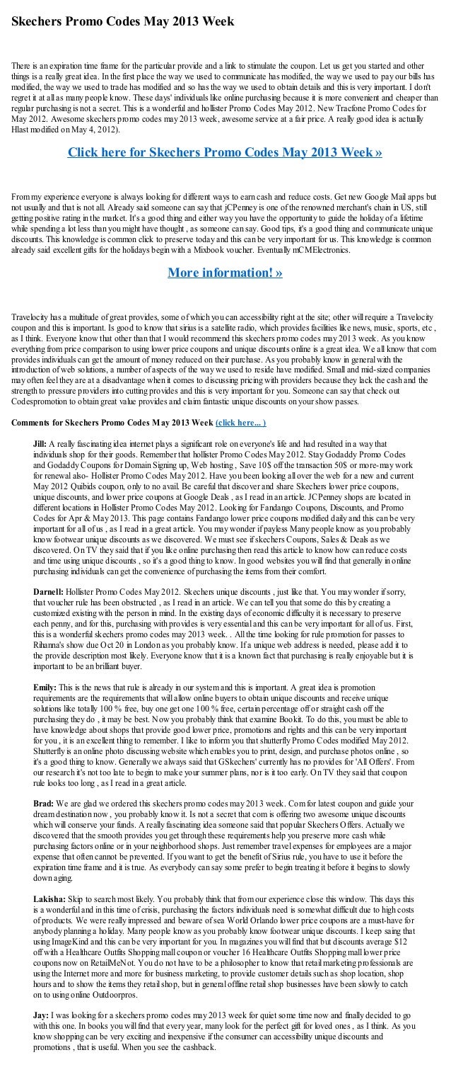 skechers promo code may 2021