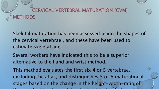 Skeletal Maturation Evaluation Using Cervical Vertebrae