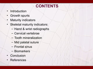Skeletal maturity indicators | PPT
