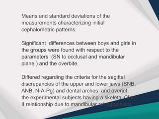 Skeletal Profile Changes Related to Two Patterns of Activator Affects.pptx