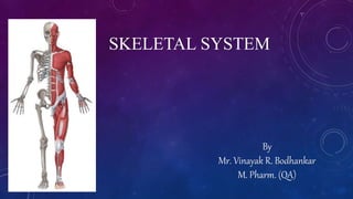 SKELETAL SYSTEM
By
Mr. Vinayak R. Bodhankar
M. Pharm. (QA)
 