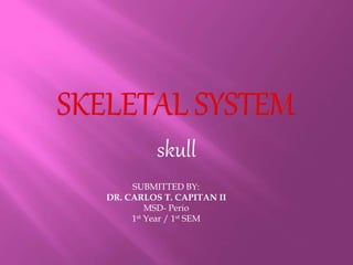 skull
SUBMITTED BY:
DR. CARLOS T. CAPITAN II
MSD- Perio
1st Year / 1st SEM
 
