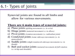 6.1- Types of joints
 