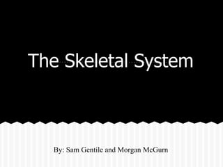 The Skeletal System
By: Sam Gentile and Morgan McGurn
 