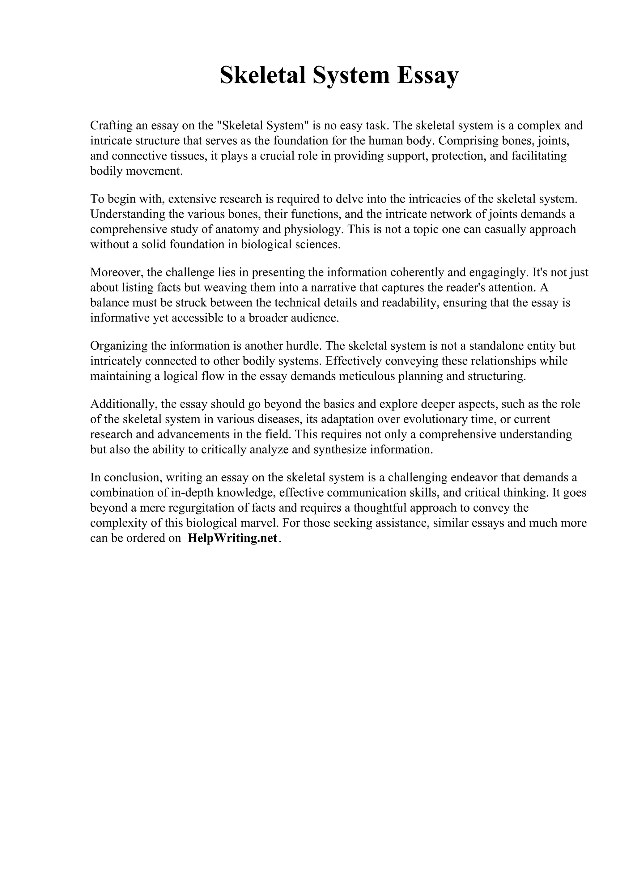 Skeletal System Essay.pdf