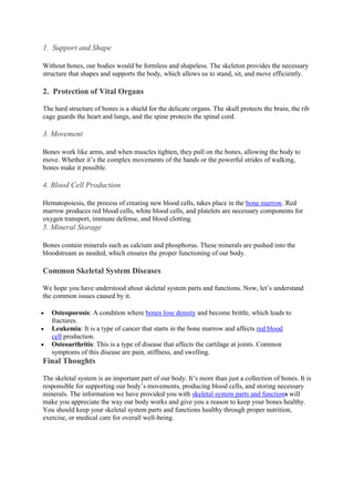 5 Key Functions of Skeletal System Parts and Functions | The ...