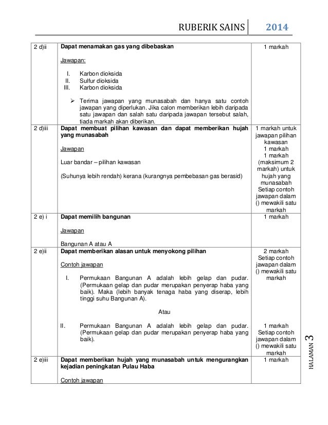 Contoh Soalan Pt3 Sains Dan Skema Jawapan - Kecemasan c