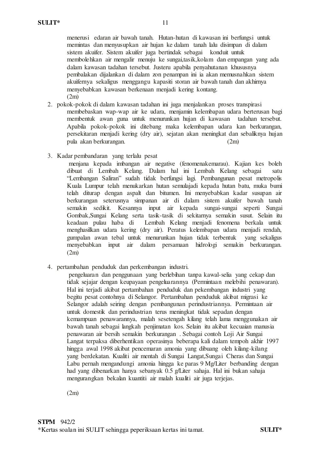 Skema Jawapan Trial S2 2019  SMK Pamol, Sandakan, Sabah
