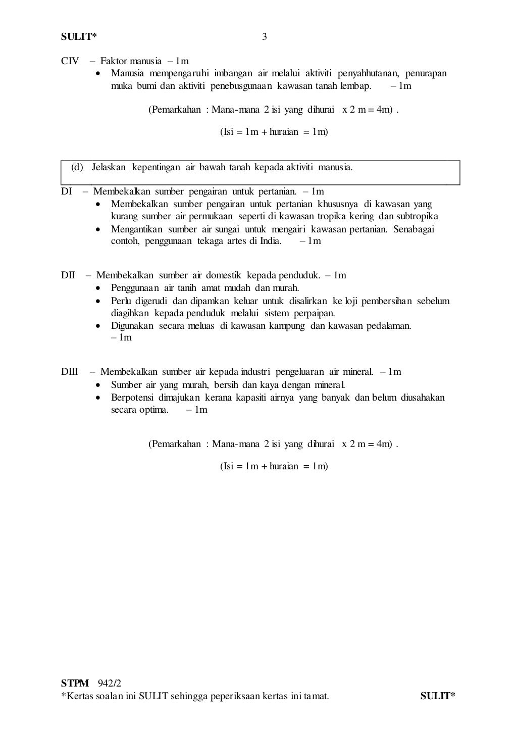 Skema Jawapan Trial S2 2019  SMK Pamol, Sandakan, Sabah
