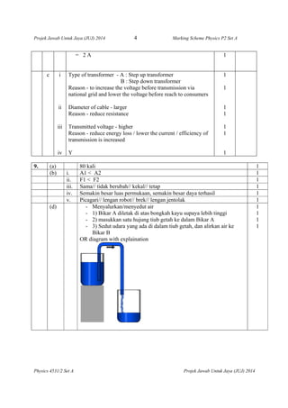 Skema K2 Set A Juj Pahang 2014 Physics Spm