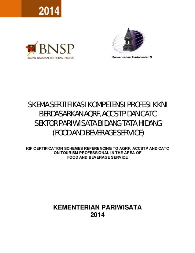 Skema sertifikasi kkni food and beverage services 2014