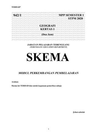 Skema Terengganu 2020 Semester 1
