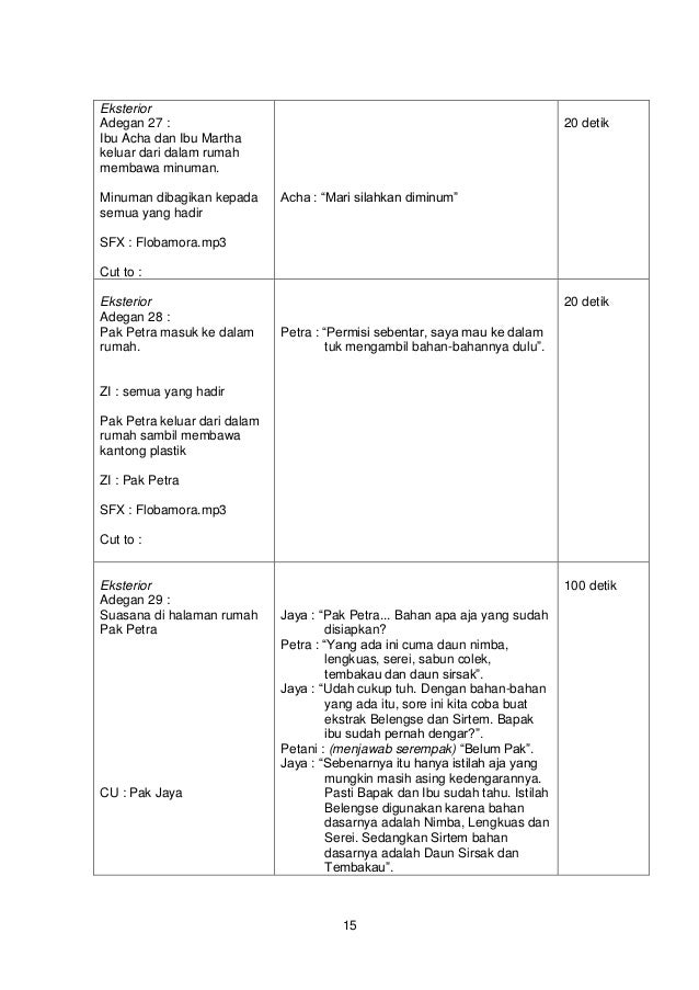 Skenario film manfaat pestisida nabati Skenario film manfaat pestisida nabati