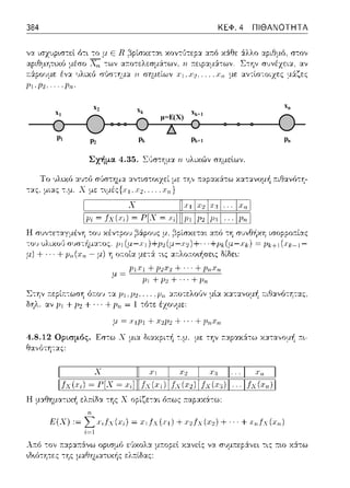 xk+1
xn
pk+1 pn
x1
x2
p1 p2
μ=Ε(X)
pk
xk
 