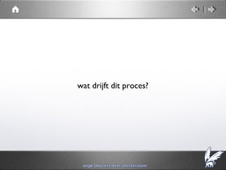 wat drijft dit proces?
 