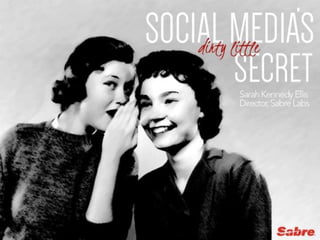 Sarah Kennedy Ellis of Sabre Labs on social media's dirty little secret WTM 2013