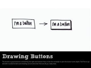 Drawing Buttons
The secret to good buttons is thickening the right and bottom lines on the the rectangle to give the butto...