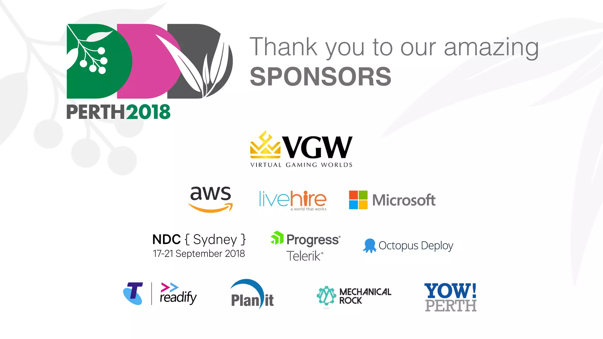 Thank you to our amazing
SPONSORS