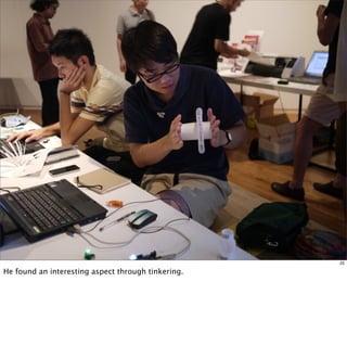 25

He found an interesting aspect through tinkering.
 