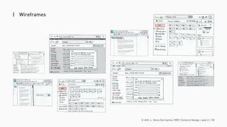 © 2016. L. Vieira Dos Santos | MDI | School of design, Laval U. | 13
| Wireframes
 
