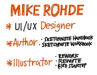 Sketchnote Mini Workshop / визуальные заметки 