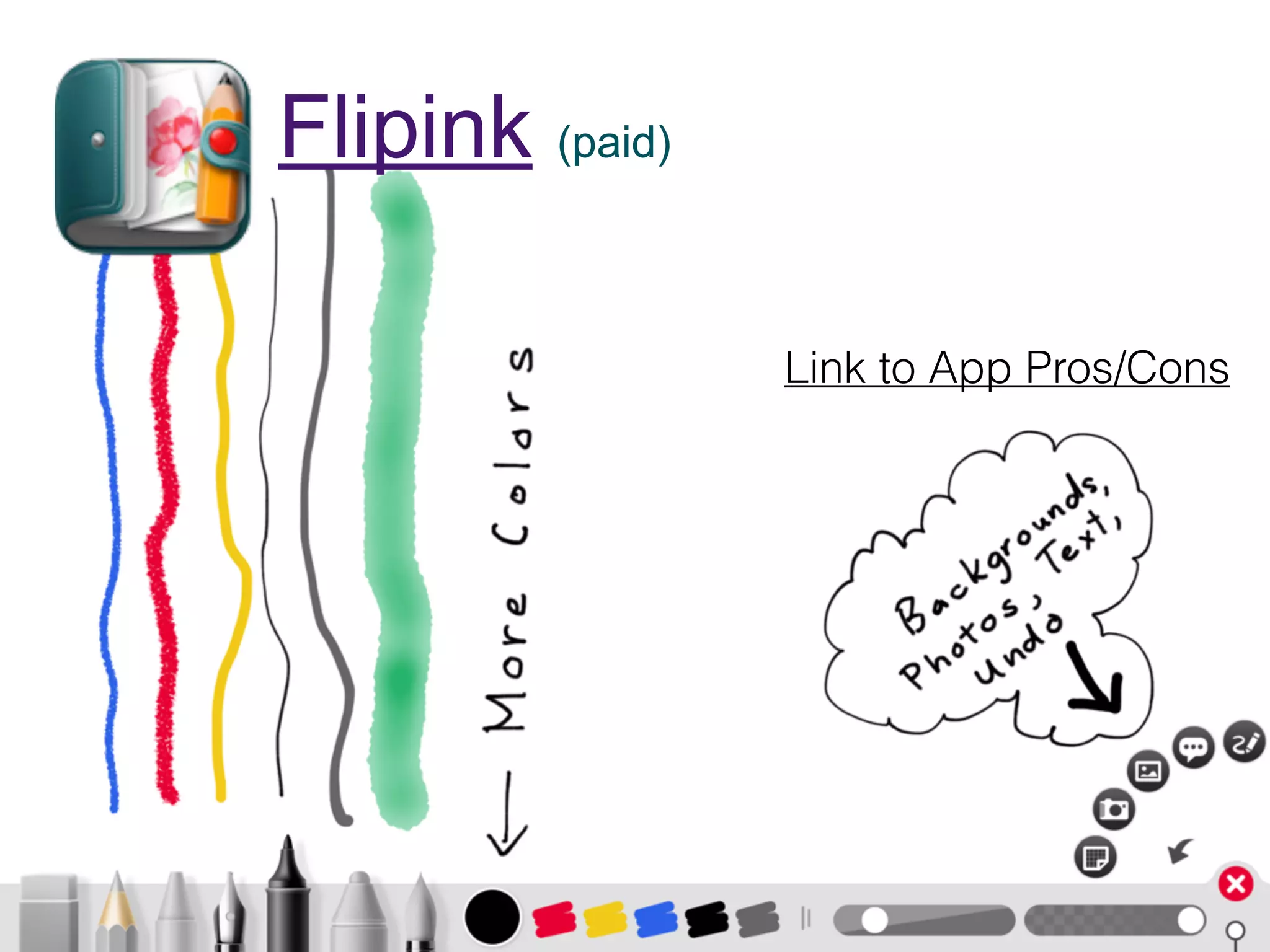 Flipink (paid)
Link to App Pros/Cons
 