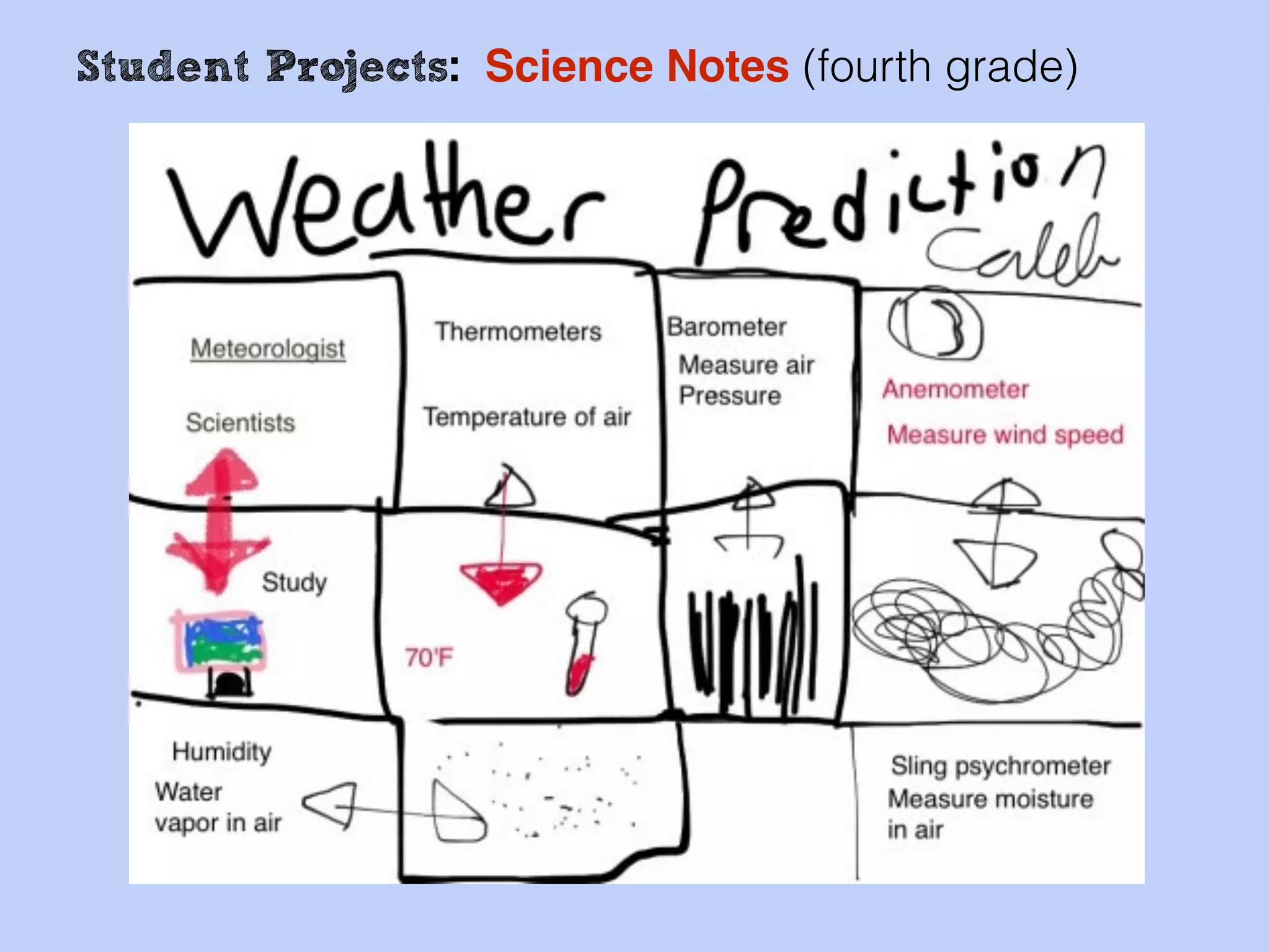 Student Projects: Science Notes (fourth grade)
 