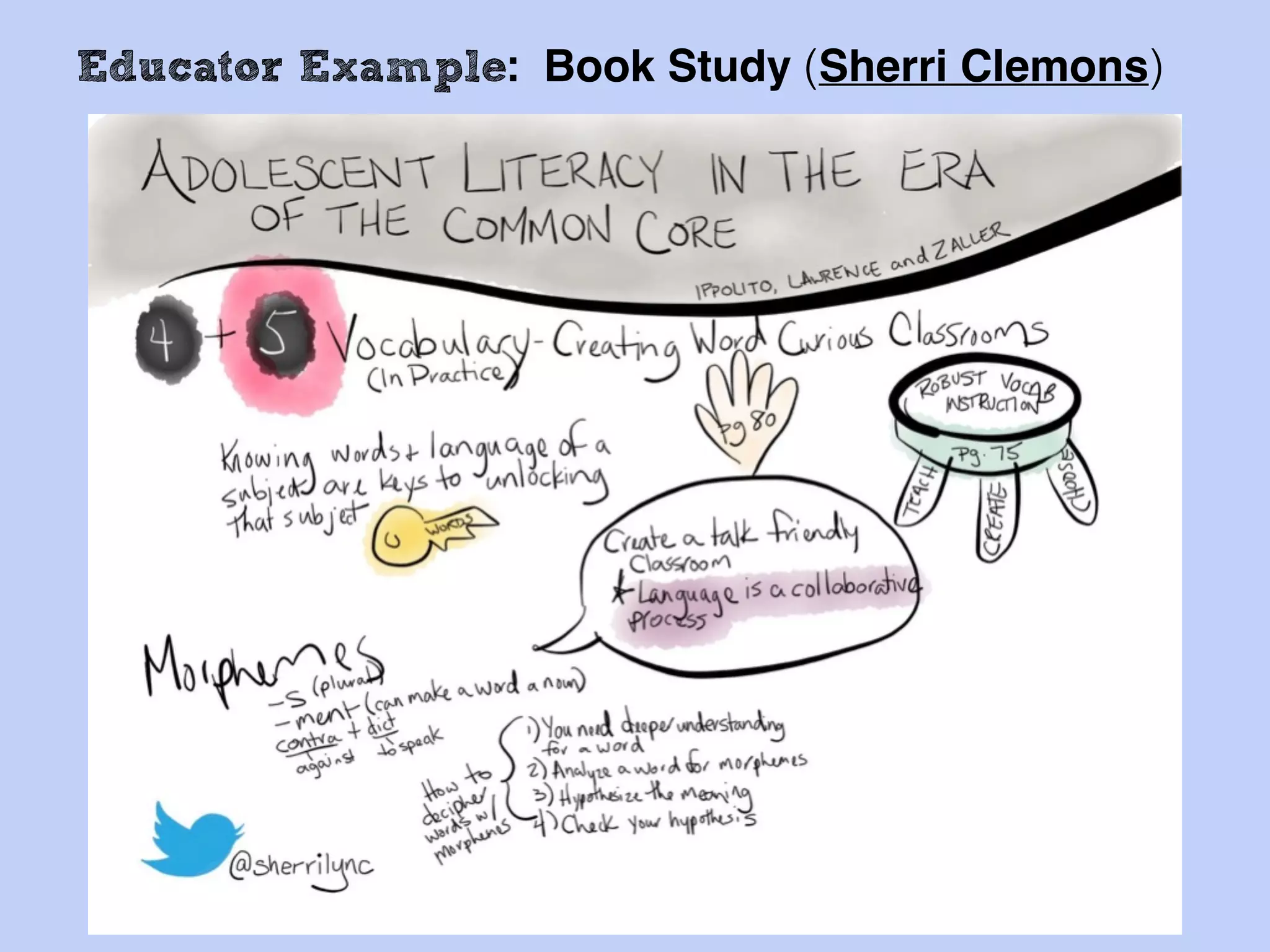 Educator Example: Book Study (Sherri Clemons)
 