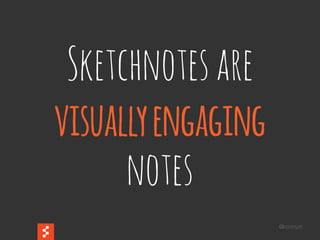 @boonych
Sketchnotesare
visuallyengaging
notes
 